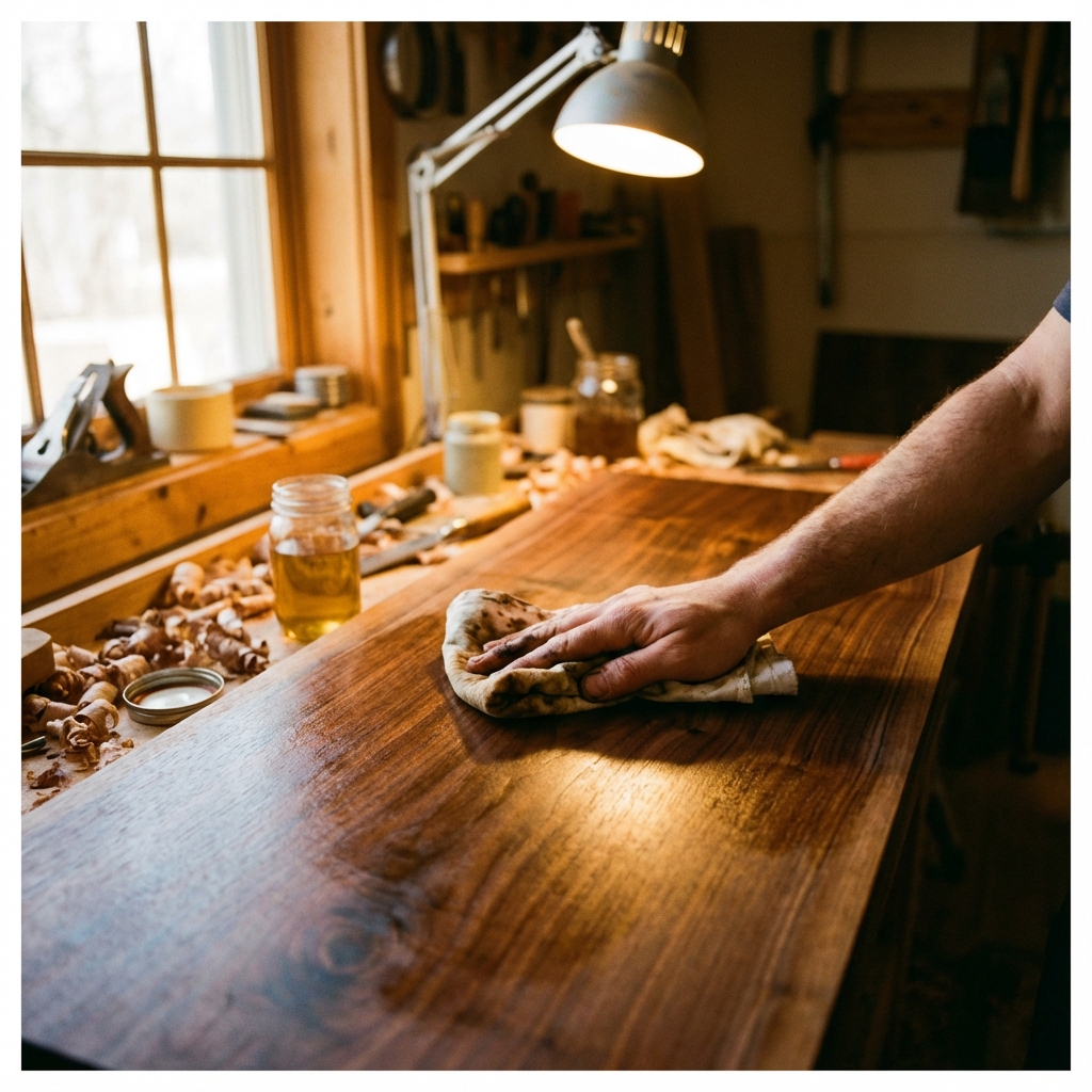 Oiling Wood Table